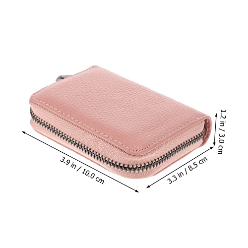 1pc Gorgeous Pu Cards Pack Cards Holder Wallet Zipper Theft Purse for Id Cash2