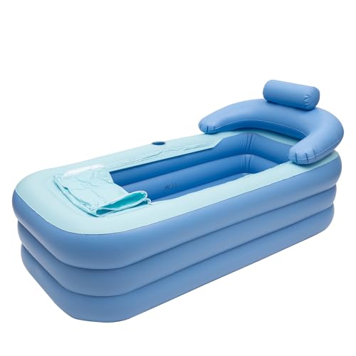 Inflatable 47.2" Portable Bathtub with Thermal Airbags