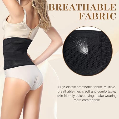 Thoquene Bauchgurt Nach Op Geburt, 96CM Postpartum Belly Wrap, Rückbildungsgürtel Schwarz