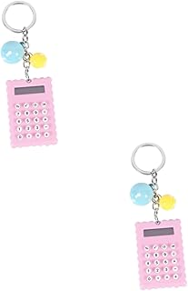 Amosfun 2Pcs Calculadora De Bolso Pequena Novidade Calculadora Chaveiro Calculadoras Para Crianças Calculadora Para Crianças Mini Calculadora Pequena Calculadora Chaveiro Aço Inoxidável