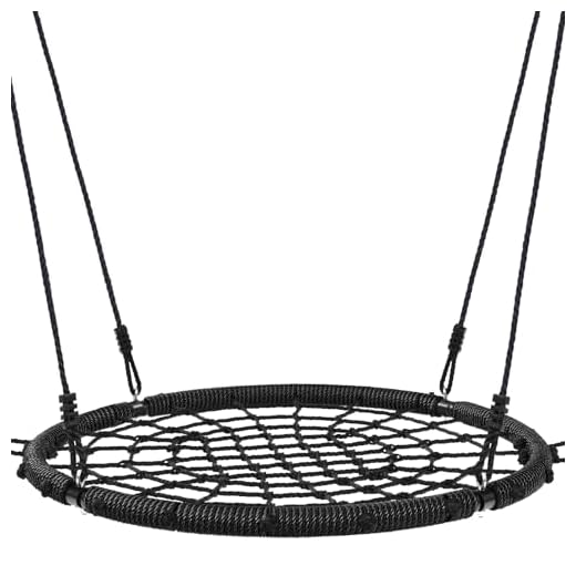 Trekassy 660 lb Spider Web Swing 40 inch for Tree Kids with Steel Frame and 2 Hanging Straps