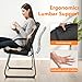 CLATINA Leather Guest Chair with Padded Arm Rest for Reception Meeting Conference and Waiting Room Side Office Home Black with Sled Base 1 Pack