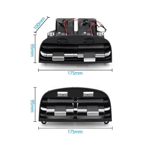Ventilación de aire premium para consola trasera de coche Ghibli 2014-2020, panel de rejilla 3