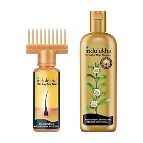 Indulekha Bringha Oil 100ml + Bringha Shampoo 340ml Combo Pack Re...