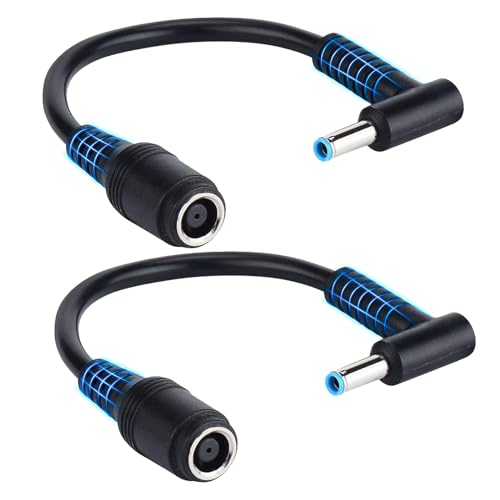 Herfair Laptop Power Adapter Cable, 7.4mm x 5.0mm Female to 4.5mm x3.0mm Angled Male Converter Cord AC Power Supply Wire for Envy/Elitebook/Probook/Stream/Spectre/Pavilion Laptops (Pack of 2) - Image 6