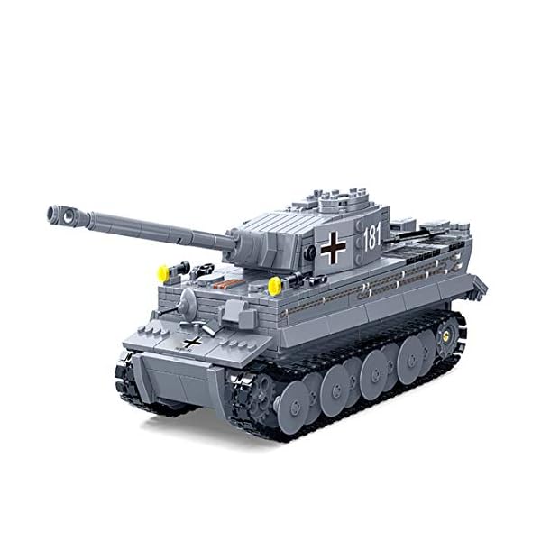 MCHE Tiger Panzer Modell Bausatz, 1010 Teile 1/28 Technik Panzer Militärpanzer Klemmbausteine Bauset, Kompatibel mit… – Bild 3