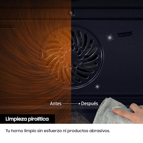 Samsung NV7B4450VAS/U1, Horno Pirolítico 76L, Multifunción, Dual Cook, Negro, Clasificación Energética A+ [Clase de eficiencia energética A+] - imagen 5