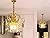 SMGFUNE 3-Light Gold Chandelier for Dining Room, Modern Crystal Chandelier for Entryway, Small Chandelier for Hallway Foyer Kitchen Island Closet Bathroom