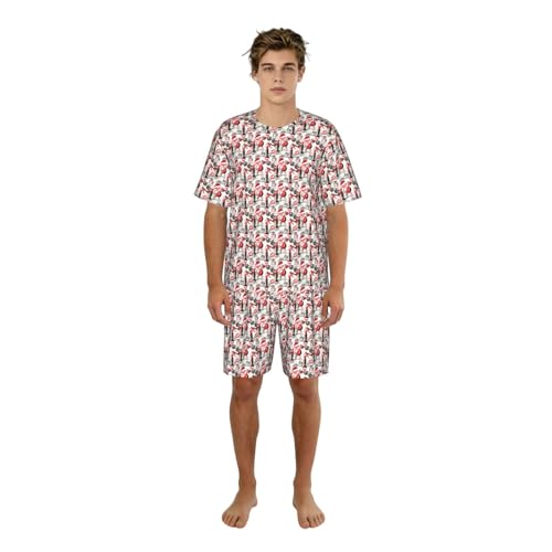 Ensemble de pyjama court homme en maille respirante haute qualité