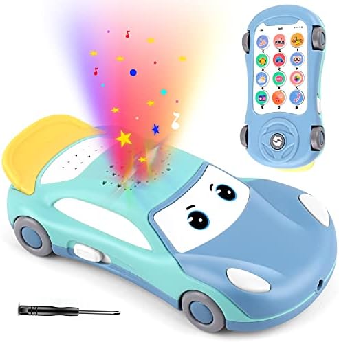 Baby Toy for 1 Year Old Boy Kids Phone Cars Early Education Learning Baby Musical Car Phone Toys with Star Light and Sound Toy Star Projector Music Gifts for Toddlers 1 2 3 Year Old Boys Girls