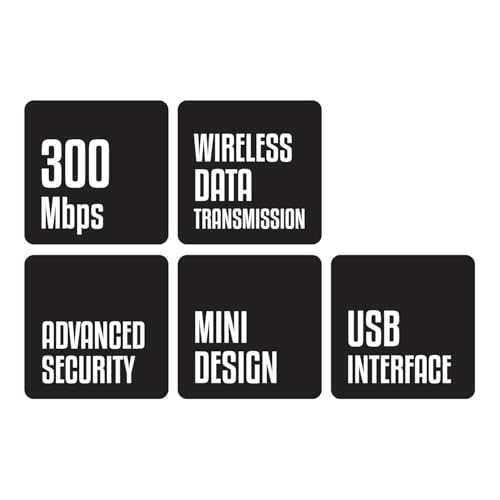 Image of 300 Mbps USB WiFi + Bluetooth Receiver Adapter, Wireless Network Receiver Dongle for Desktop PC Laptop (300 MBPS Black)