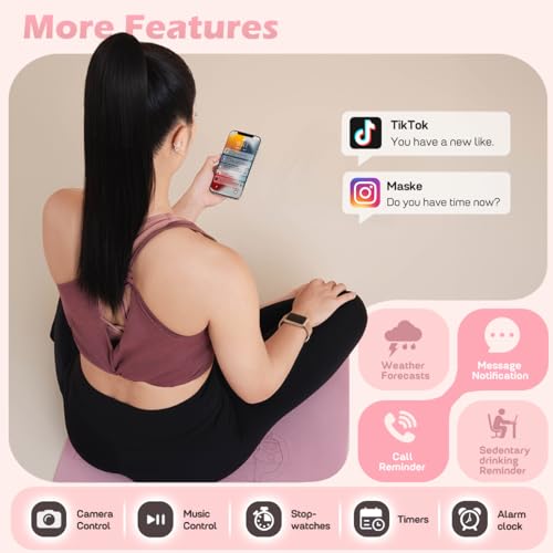 Image of MorePro Health Fitness Tracker for Women Men, 24 /7 Heart Rate Blood Pressure & Oxygen Monitoring, Sleep Tracker, 100+ Sport Modes Smart Watch, IP68 Waterproof, 2 Bands, Compatible Android iOS