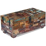 vidaXL Massivholz Couchtisch Truhe Beistelltisch Sofatisch Aufbewahrung Antik - 6