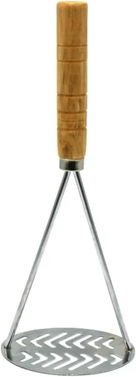 Manual Potato For Smooth Mashed Potatoes Stainless Steel(Wooden handle 1)