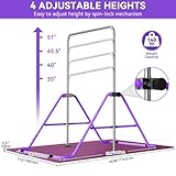 FBSPORT Gymnastics Bar with Mat, Folding Horizontal Bar Gymnastics Equipment for Kids Home Training, Expandable Gymnastics Training Bar Junior with Adjustable Height for Girls Boys - Image 2