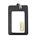 IXYVIA Top Grain Leather ID Case,Card Holder with Snap Closure (Black)