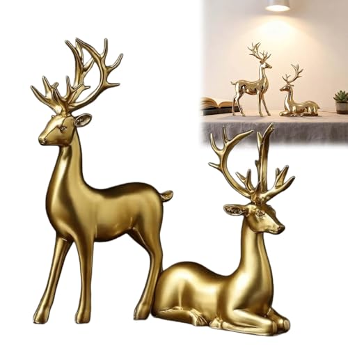 Weihnachts Rentier Figure, Rentier Hirsch Skulptur Winter Weihnachten...