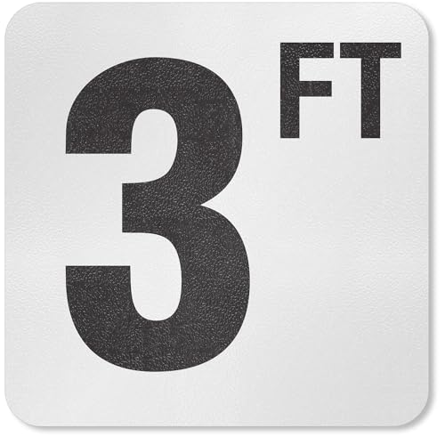 SmartSign 3 FT Pool Depth Marker Sticker