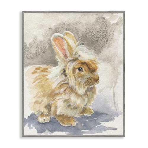 Bunny Rabbit Watercolor Woodland, 11 x 14 Inch Framed Giclée Print