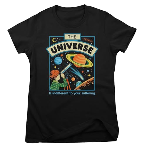T-Shirt Noir The Universe Steven Rhodes Idéal pour vos Sorties Décontractées en Ville