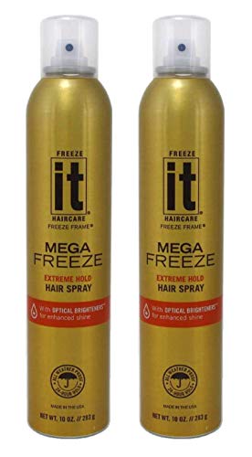 It Freeze Mega Hairspray 10 Ounce Aerosol (295ml) (Pack of 2)