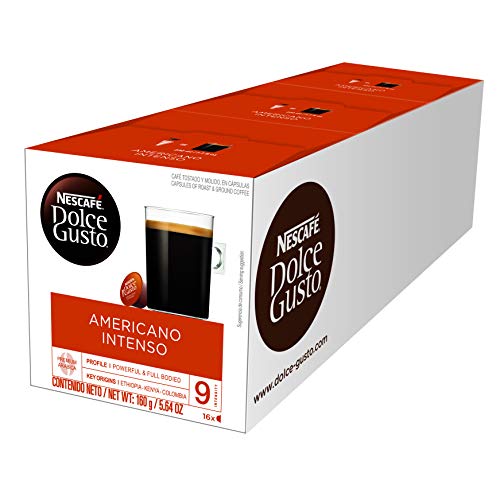 Image of Nestle Coffee mate Dolce Gusto Nescafe Pods, Americano Intenso, 16 Count, Pack of 3