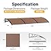 VIVOHOME Polycarbonate Window Door Awning Canopy Brown with Black Bracket 40 Inch x 120 Inch