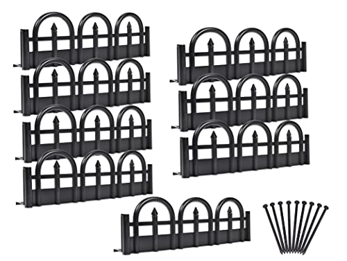 EasyFlex Decorative No-Dig Landscape Edging Kit - 15 ft., Black Wrought Iron-Look