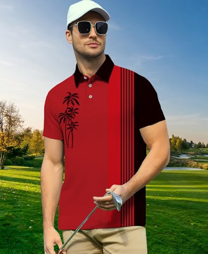 Casual Golf Shirts for Men - Collared Dry Fit Mens Polo Shirts Short Sleeve Moisture Wicking Summer3