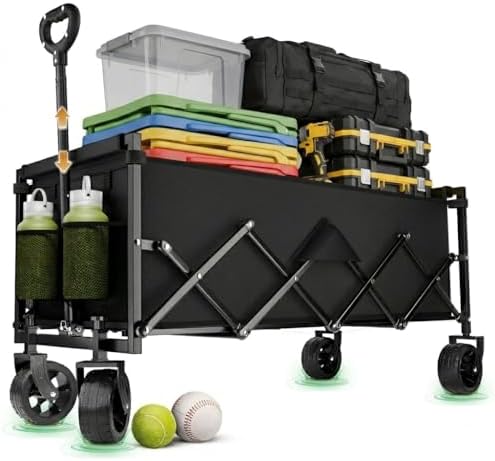 Extra Large Collapsible Wagon with 480LBS Capacity, Heavy Duty Fo...