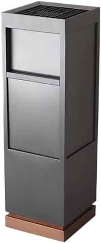 Patios Commercial Vertical Ash Pillar, Outdoor Corridor Stainless Steel with Ashtray Trash Can