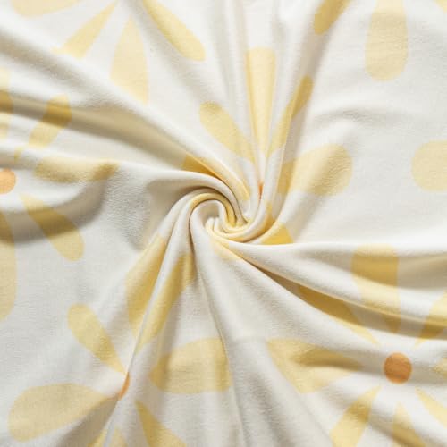 Image of House of Quirk Elastic Chair Cover Stretch Removable Washable Short Dining Chair Cover Protector Seat Slipcover (Pack of 2, Sunny Bloom)