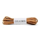 GOLAIMAN Waxed Dress Shoe Laces - Round Oxfords Shoelaces Leather Shoe Lace For Men Women - 32inch W