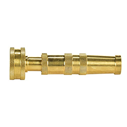 4" Heavy-Duty Brass Hose Nozzle, Adjustable Twist Hose Nozzle, Jet Sweeper Nozzle, Garden Sprayer #TOP3