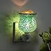 Motifeur Mosaic Glass Plug-in Fragrance Wax Melt Warmer, Decorative Pluggable Night Light (Mosaic Green)