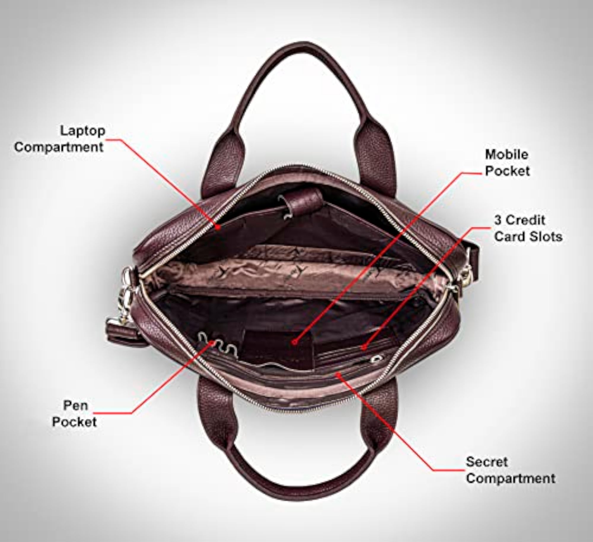 Xander Brown Leather Messenger Bag for Men
