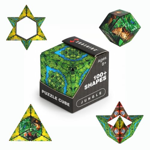 Image of Shashibo DODECA Magnetic Puzzle Cube, Sensory Fidget Toy for Adults & Kids, Stress Relief Fidget Toy for All Ages, Cool Fidget Toys for Desk, Shape Shifting Box, 100+ Possible Shapes
