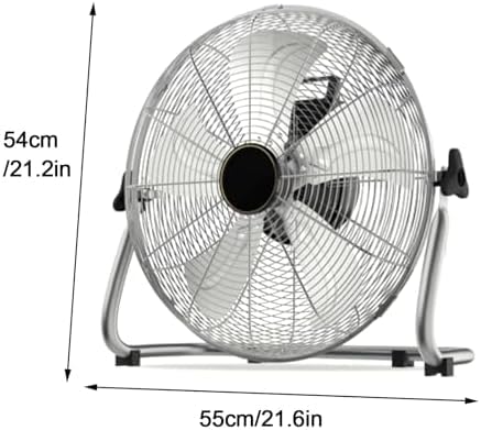Przemysłowy wentylator podłogowy o dużej prędkości, wytrzymały metalowy cokół z nachyleniem 130° do garażu, magazynu, fabryki i tarasu chłodzenia i cyrkulacji powietrza