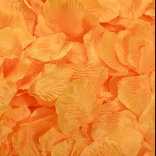 EliteKoopers Orange Silk Rose Flower Petals Confetti Bed Table Wedding Engagement Party Decoration