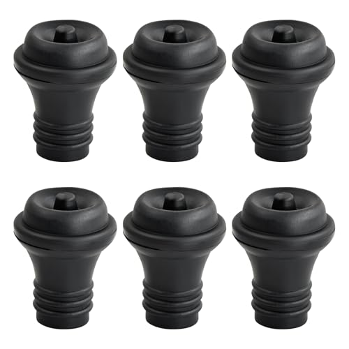 Volumoon Lot de 6 bouchons sous vide pour pompes à vin, bouchons à vin, réutilisables, bouteilles, bouchons en silicone