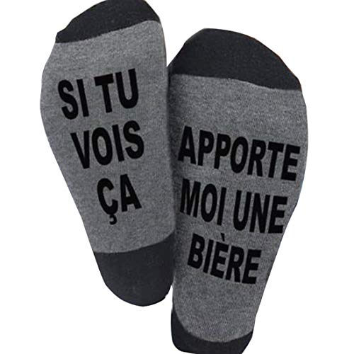 Chaussettes Coton, SI TU VOIS ÇA, APPORTE MOI Chaussettes Drôles Chaussettes Courtes Fantaisie Cadeaux Nouveauté pour Homme Femme Cover