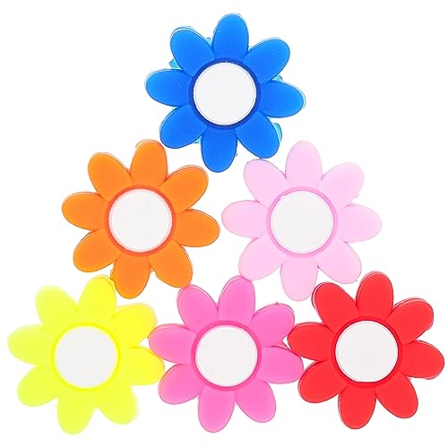 WHAMVOX 6Pcs Flower Shape Tennis Racket Dampener Shock Absorbing Tool for Enhanced Control and Comfort for Preventing Tennis Elbow and Personal Expression