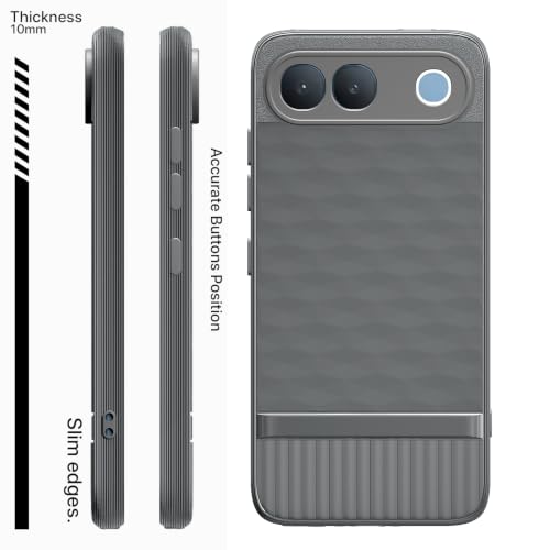 Image of Outlouders Back Cover for Vivo S2 5G | Full Camera Protection | TPU Soft Flexible Shockproof Bumper Case (Grey)