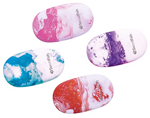 Swordfish Marble Eraser [Pack of 24] PVC and Phthalate Free Tablet Eraser – Assorted Colours [40375]