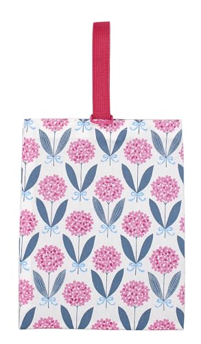 miwaki 上履き入れ シューズケース 靴袋 女の子 手提げ 小学校 幼稚園 保育園 日本製 手作り お名前タグ付き モチーフ 花柄 モチーフ ピンク あじさい 撥水 PK bag12