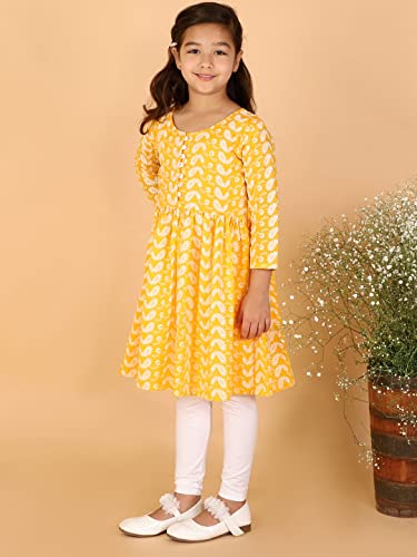 Image of VASTRAMAY Girls' Kurta Set | Cotton Kids Ethnic Festive Attire | Traditional Outfit