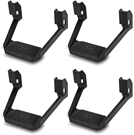 Bully BBS-5002-2 Black Powder Coated Aluminum Universal Fit Truck Side Step Set of 4 for Trucks from Chevy (Chevrolet), Ford, Toyota, GMC, Dodge RAM, Jeep
