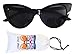 KD3136 Baby Infant Toddlers Kids Age 0-18 months Cateye Sunglasses glasses (Black)