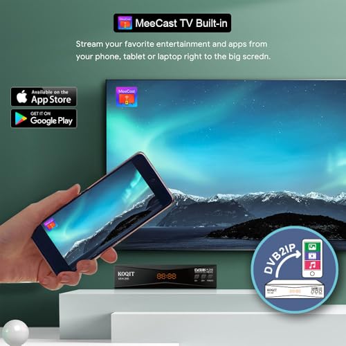 image for Koqit V5H H.265 FTA Satellite Receiver DVB-S2 (T2-MI) DVB S2 Galaxy 19