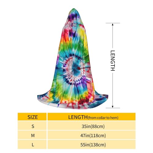 Cape médiéval tie and dye à capuche : la solution pour un costume rapide - 7
